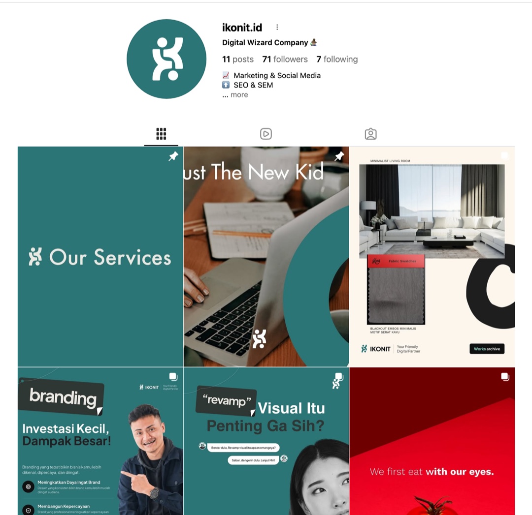 Ikonit, Instagram social media & branding design